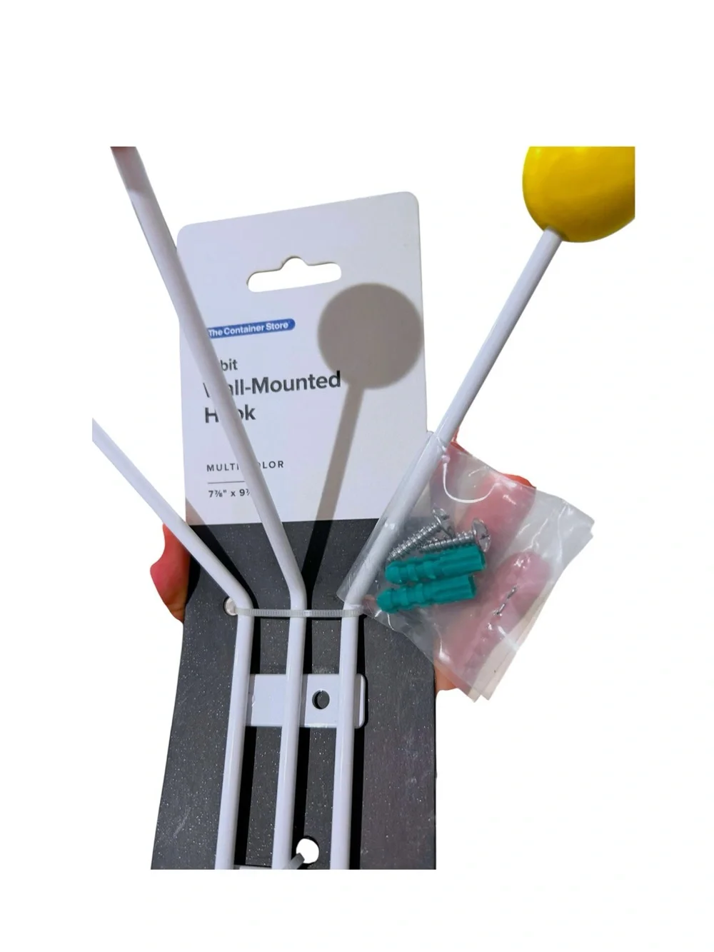 The Container Store 6 Hook Colorful Orbit Wall‑Mounted Storage Mount Multi‑Color